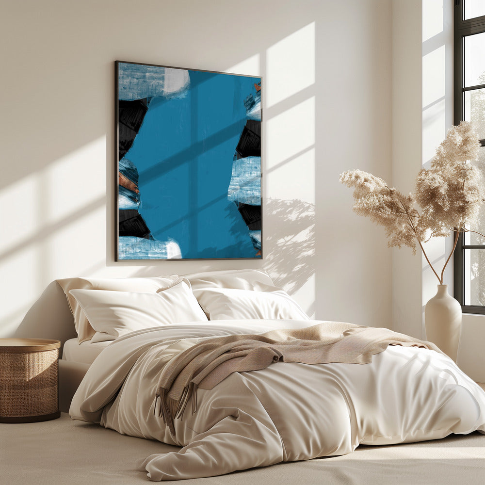 Teal Gold Shapes 2 | Poster