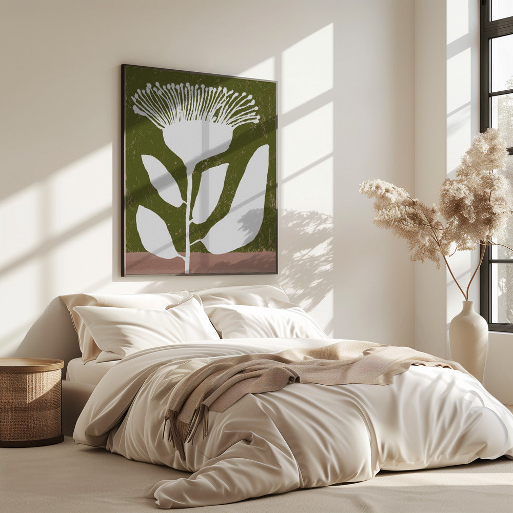 Botanical Design Of A Flower Against | Poster