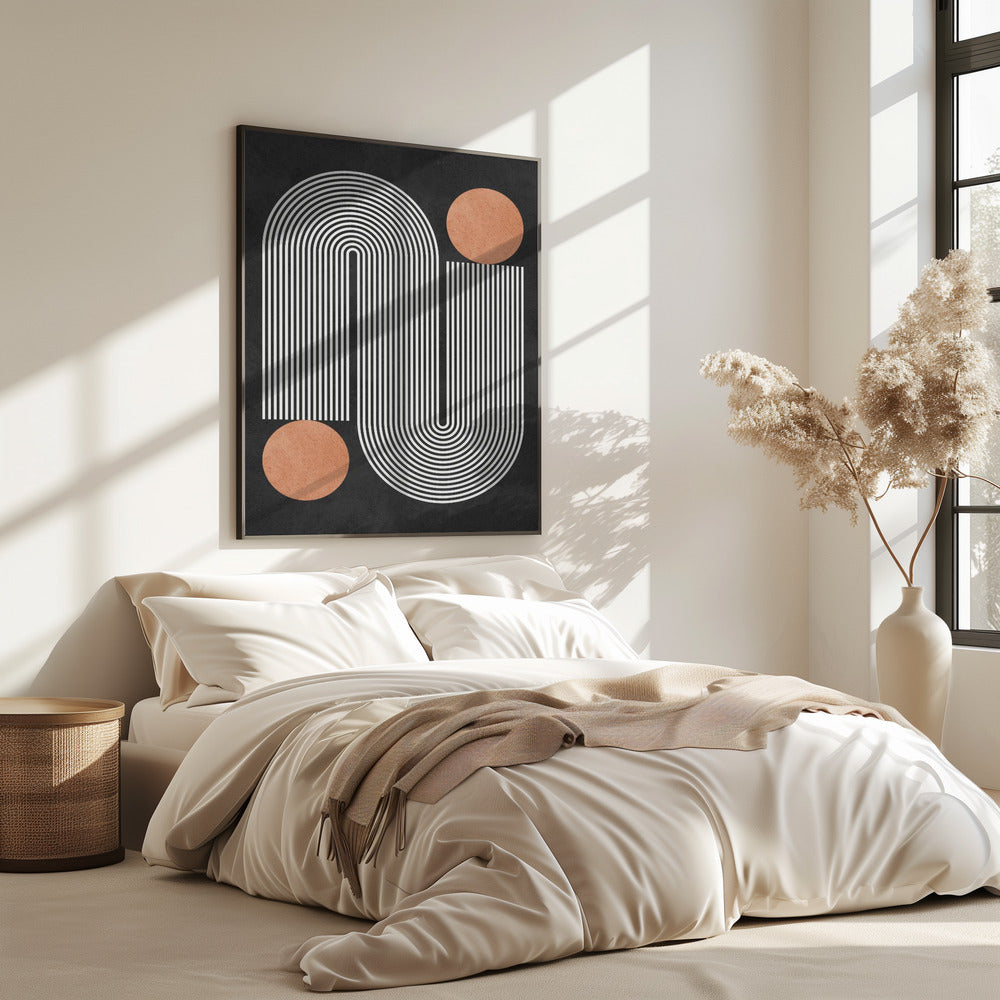 Circles on black background 1 | Poster