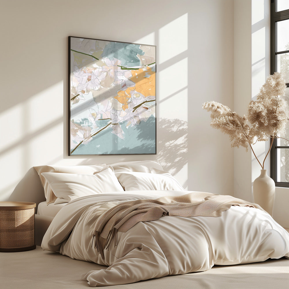 Romantic Pastel Flowers Print | Poster
