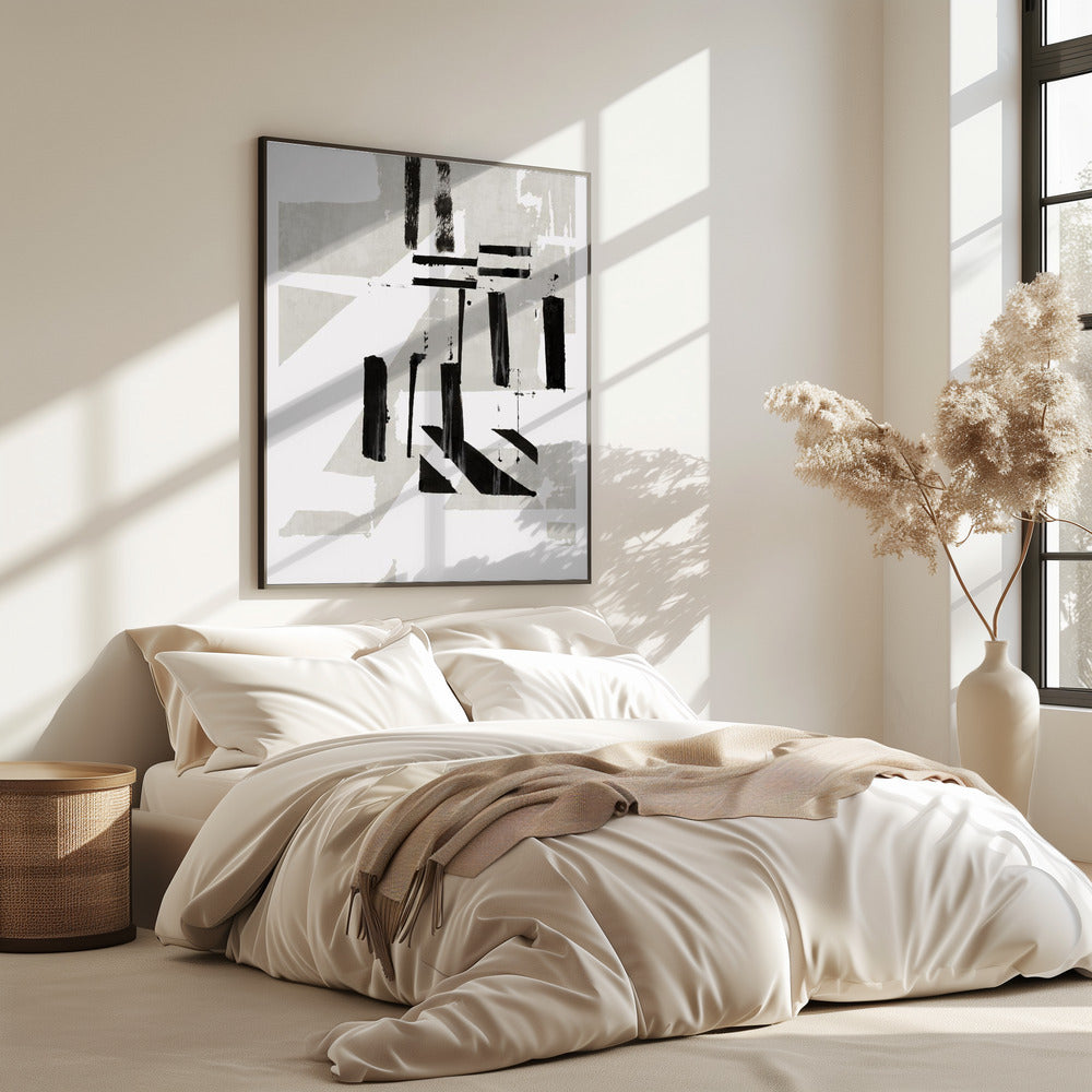 Grey & Black Art Print No 1 | Poster