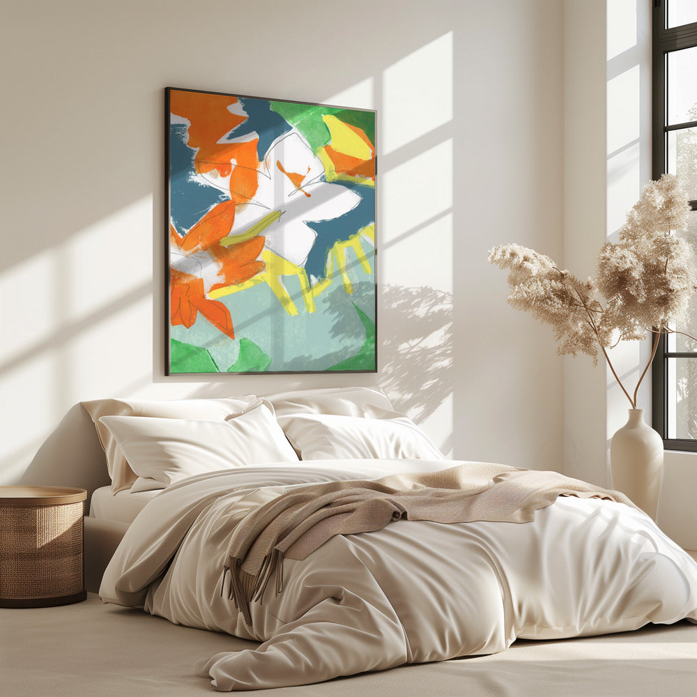 Soft Rustic Bright Florals No1 Print | Poster