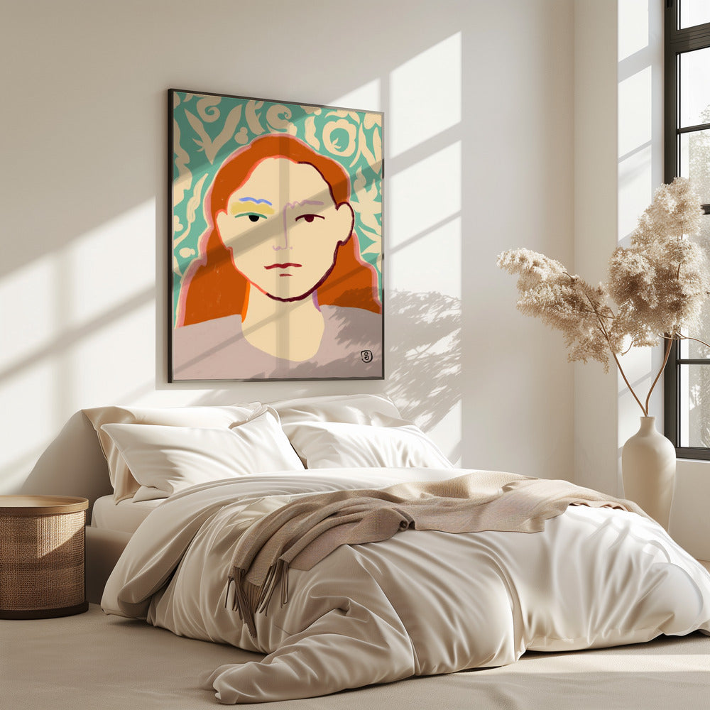 Stylized Face With Earthy Tones | Poster