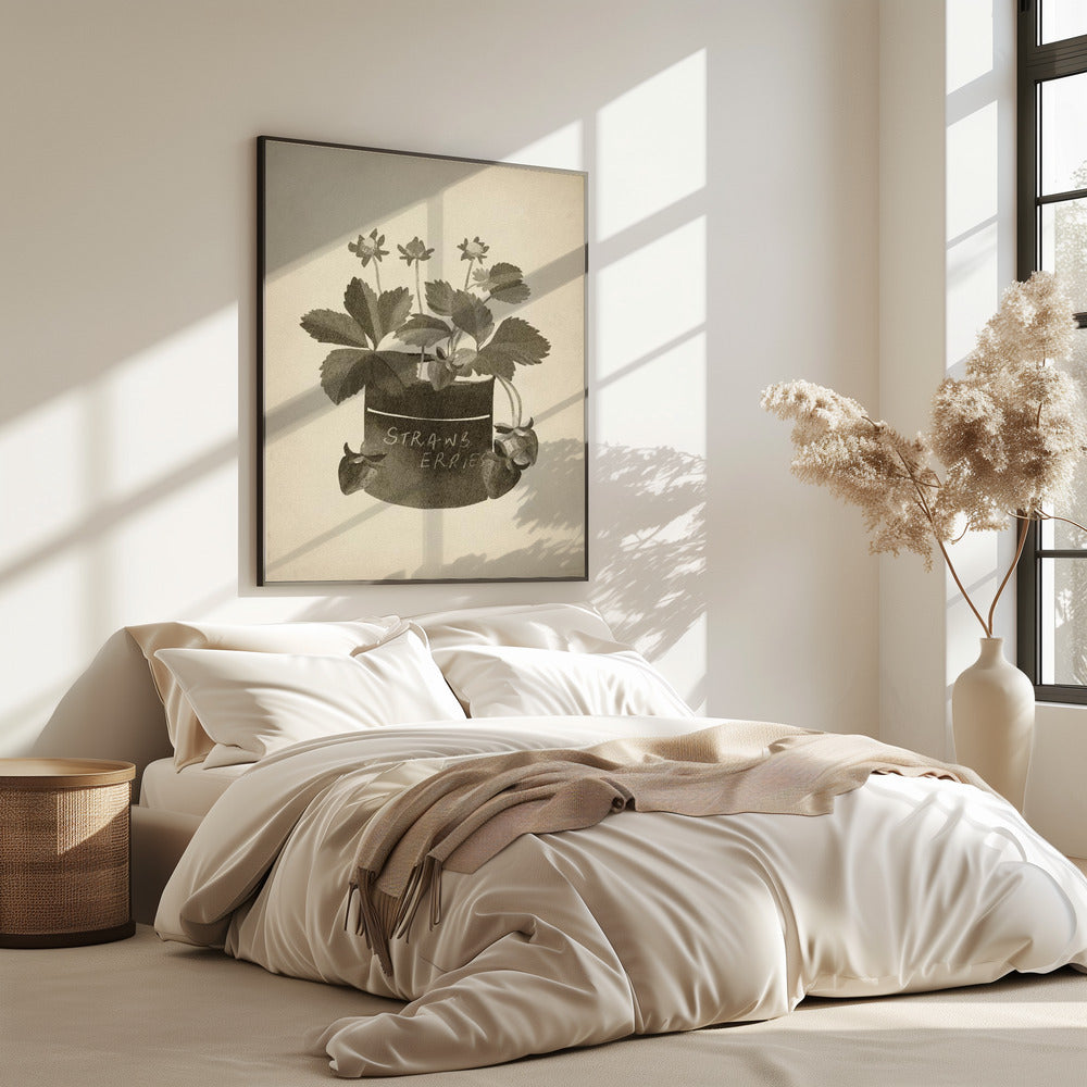 Vintage strawberry plant | Poster