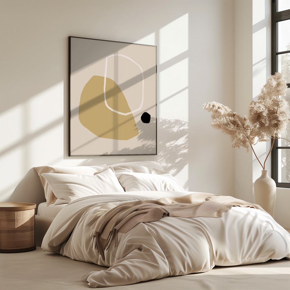 Beige and Black Geometric Shapes | Poster
