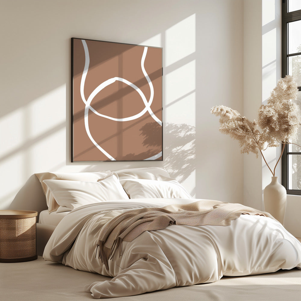 Abstract Lines Mocha 2 | Poster