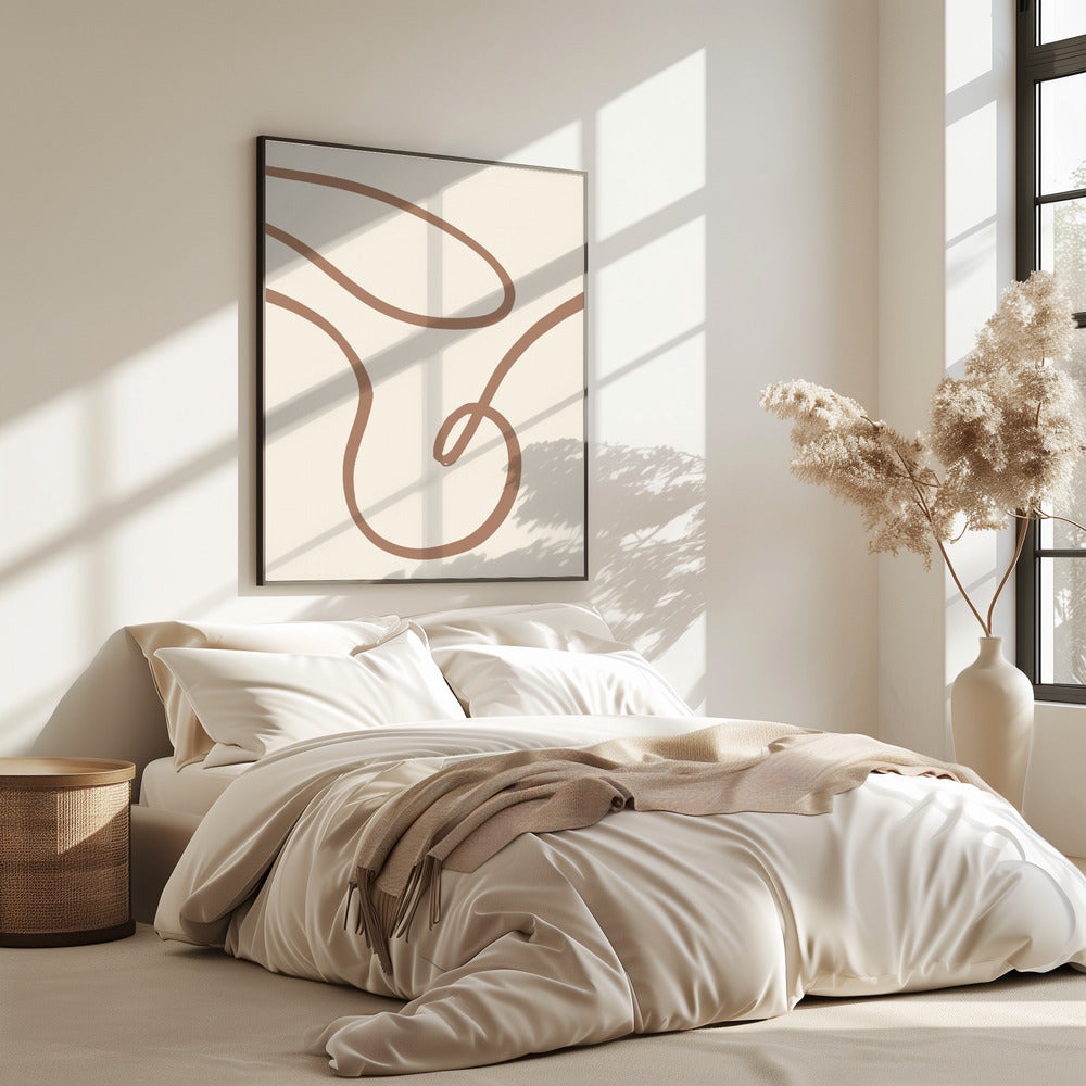 Abstract Lines Mocha 3 | Poster