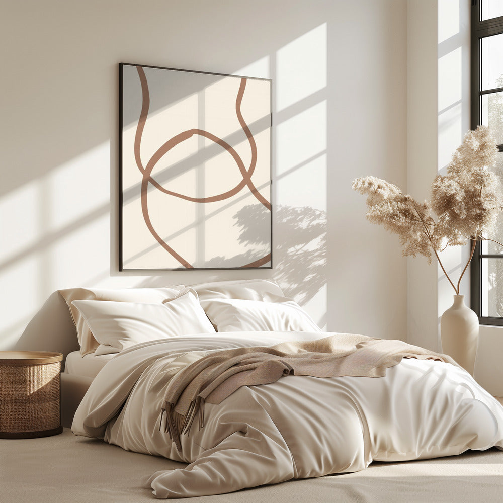 Abstract Lines Mocha 6 | Poster