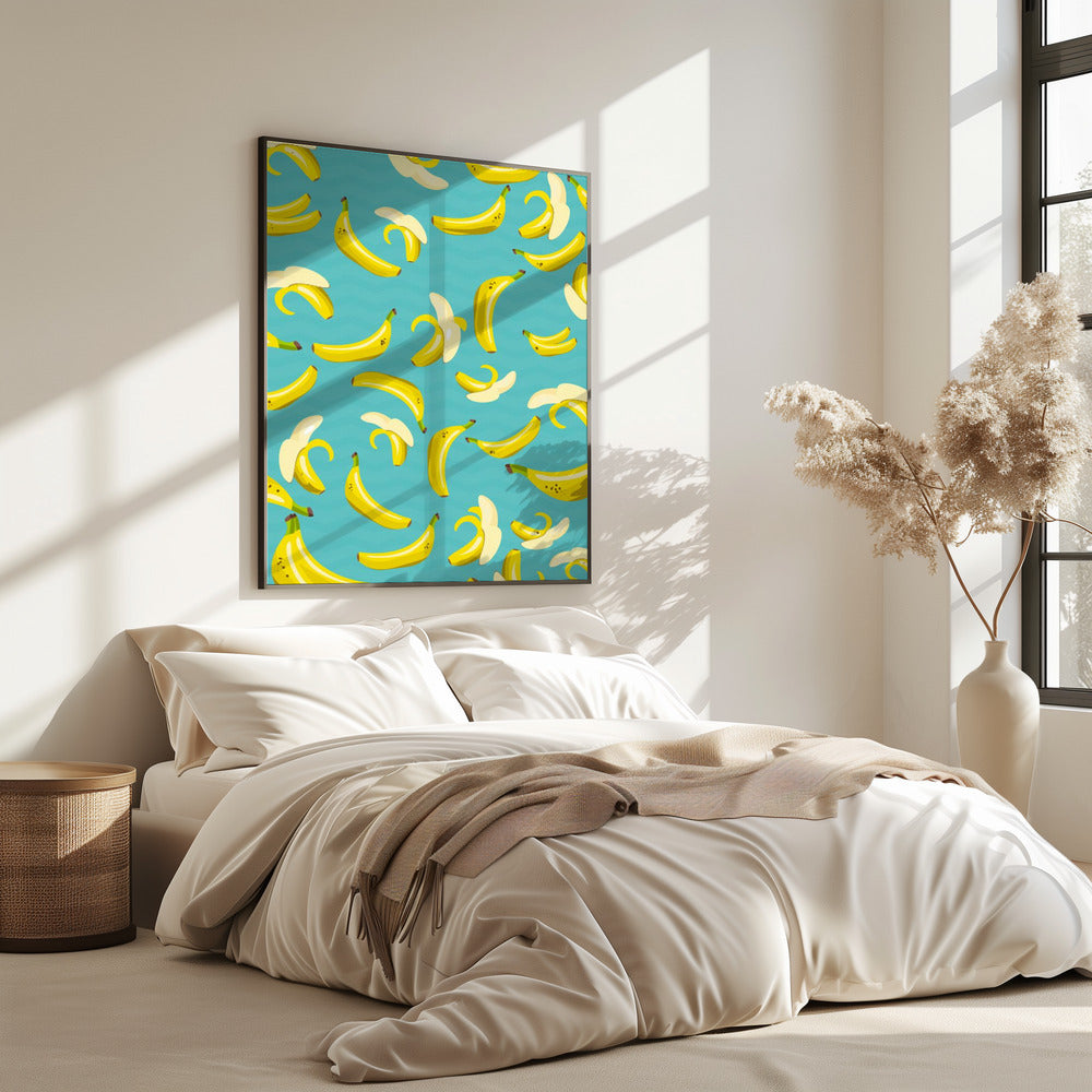 Playful Pattern Of Yellow Bananas | Poster