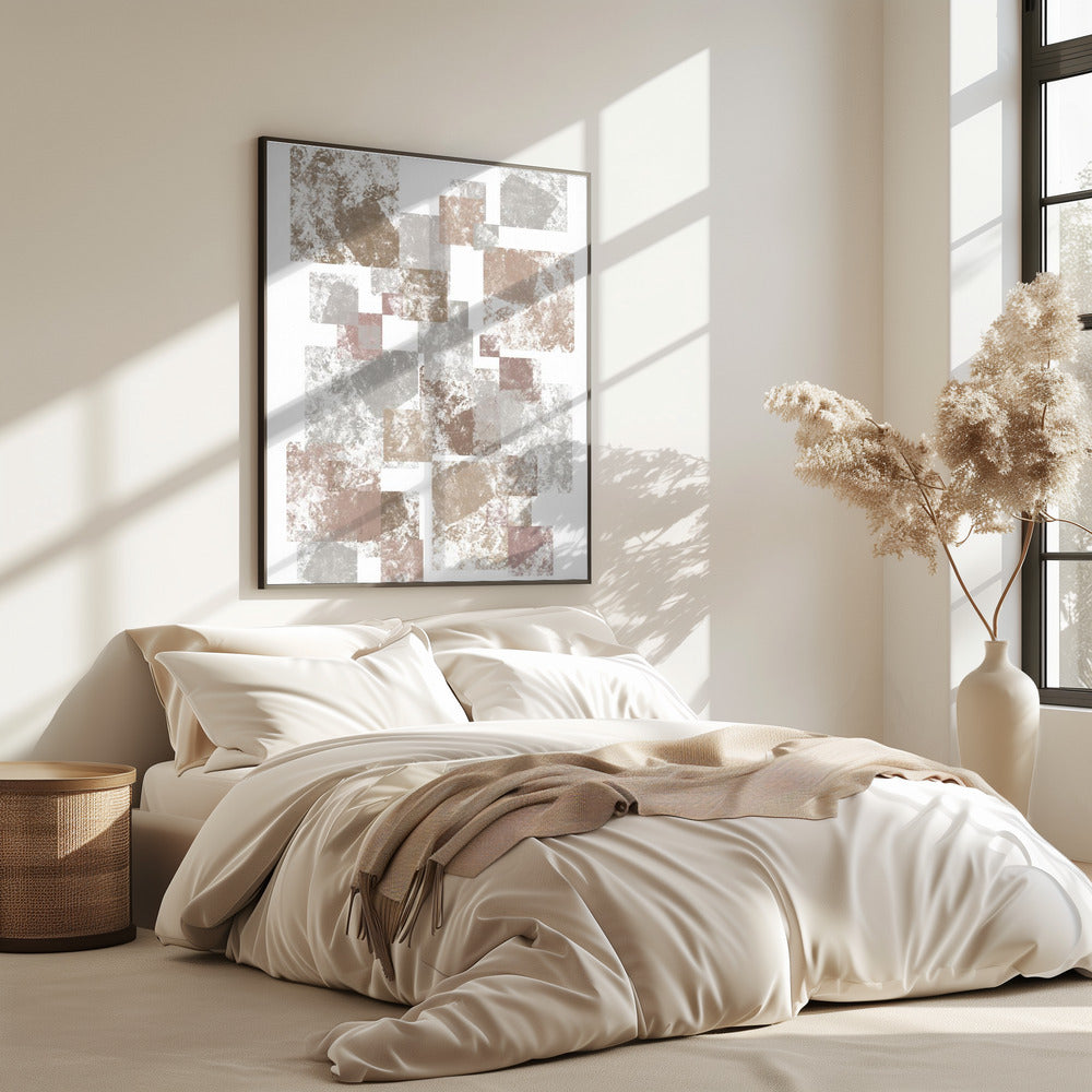 Abstract Brown Cubes | Poster