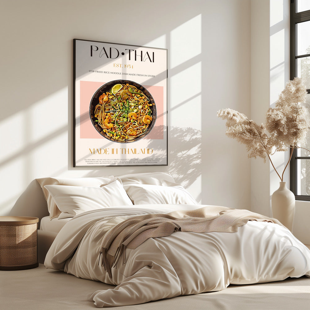Elegant Illustration of Pad Thai | Poster
