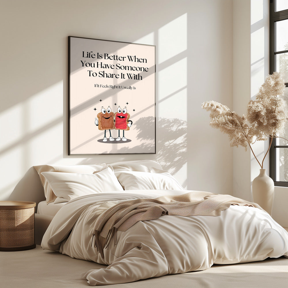 Cartoon Toast With Jam | Poster