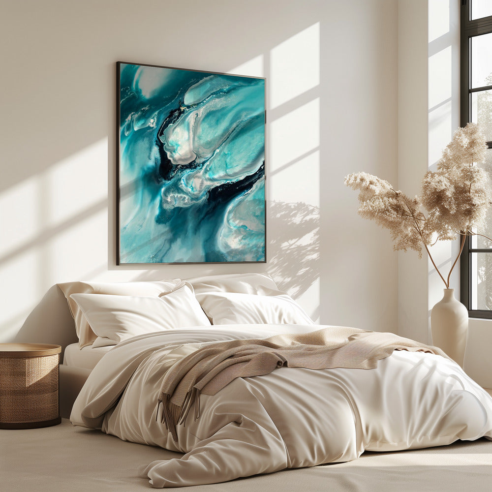 Ocean Teal Aqua Turquoise "Ocean Teal" | Poster