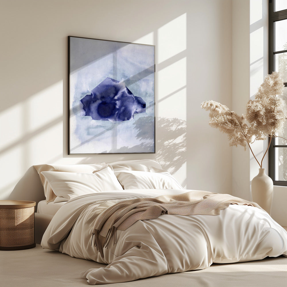 Geometric Shape in Deep Indigo | Poster