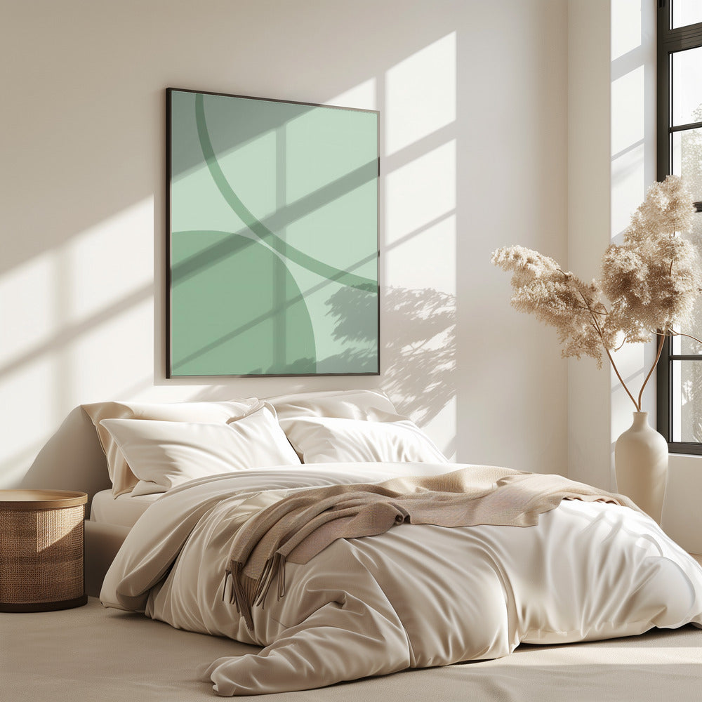Serene Green Curves | Poster