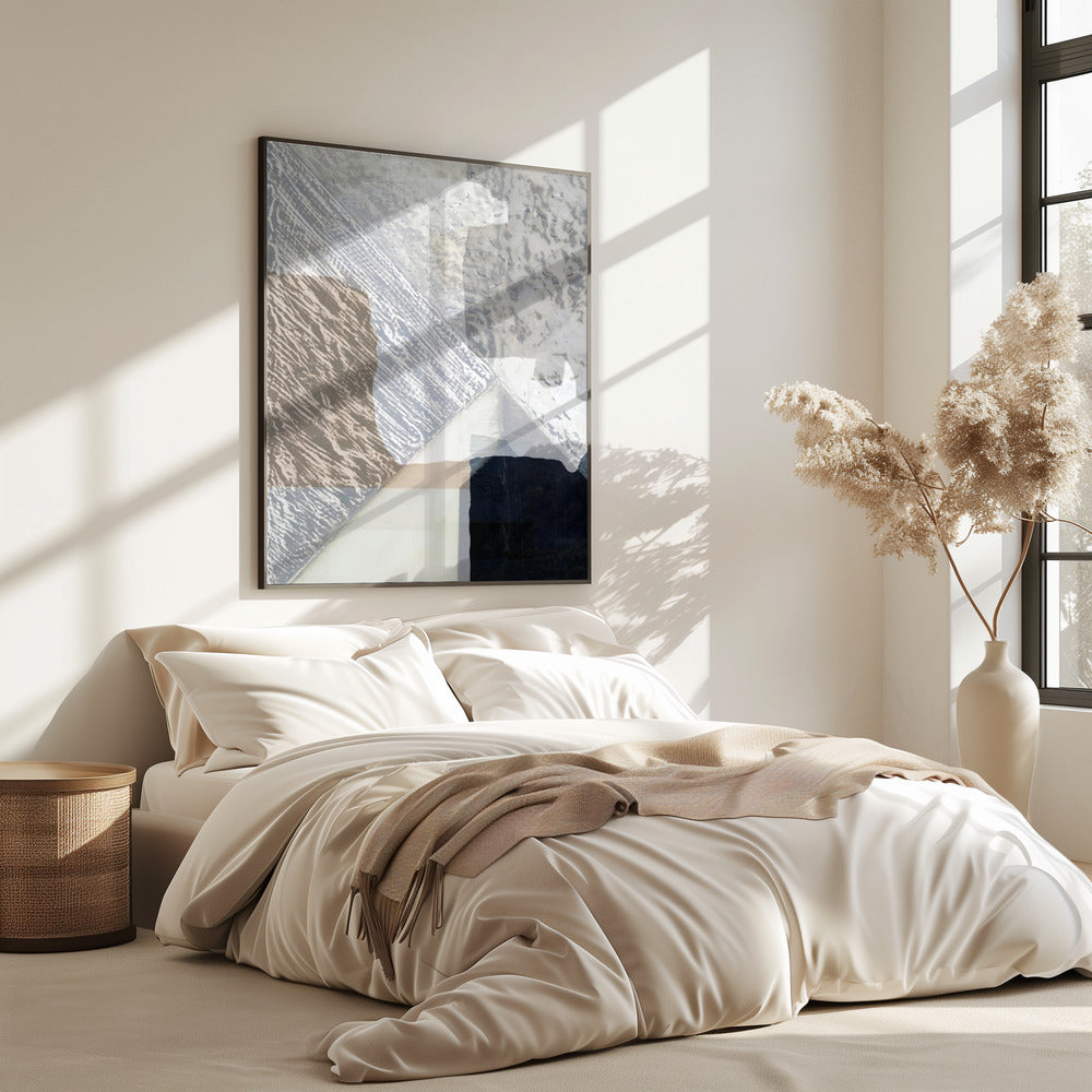 Fragmented Form in White | Poster