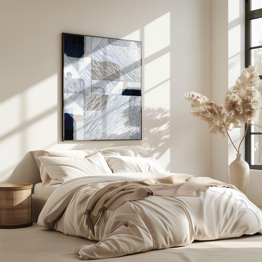Fragmented Form in White | Poster