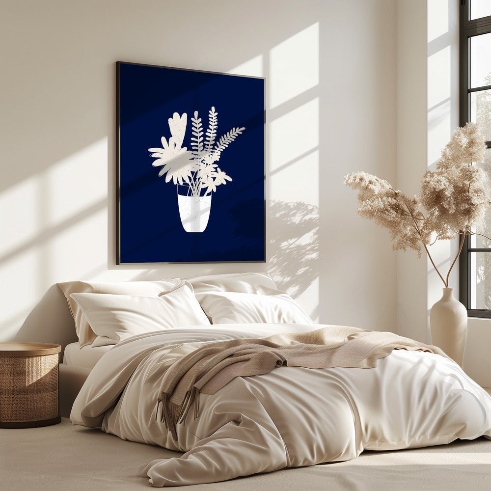 Sepia Floral Silhouette | Poster