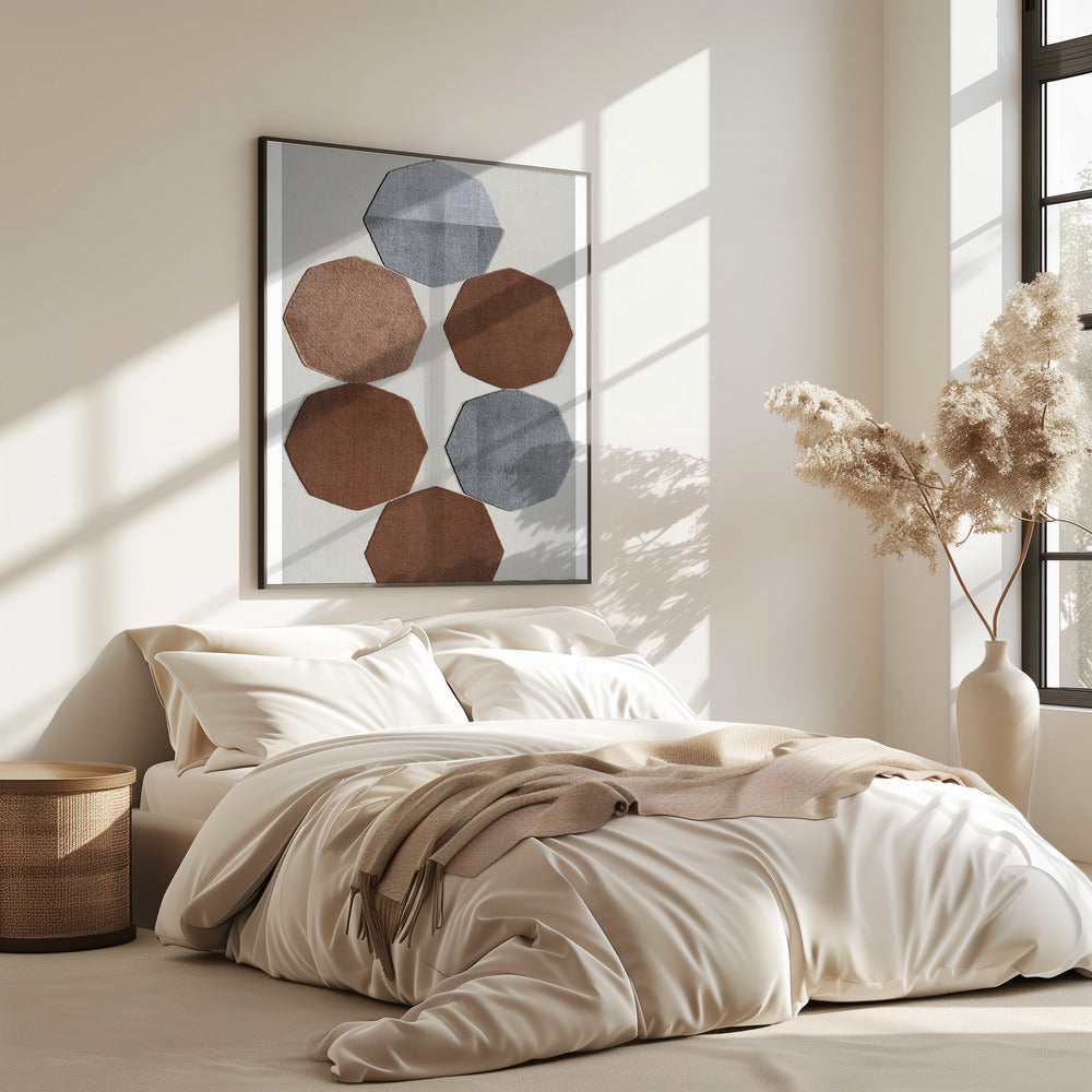 Faceted Earth Shapes | Poster