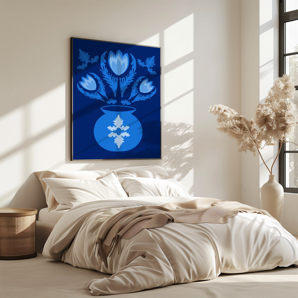 Lumnious Blue Tulips | Poster