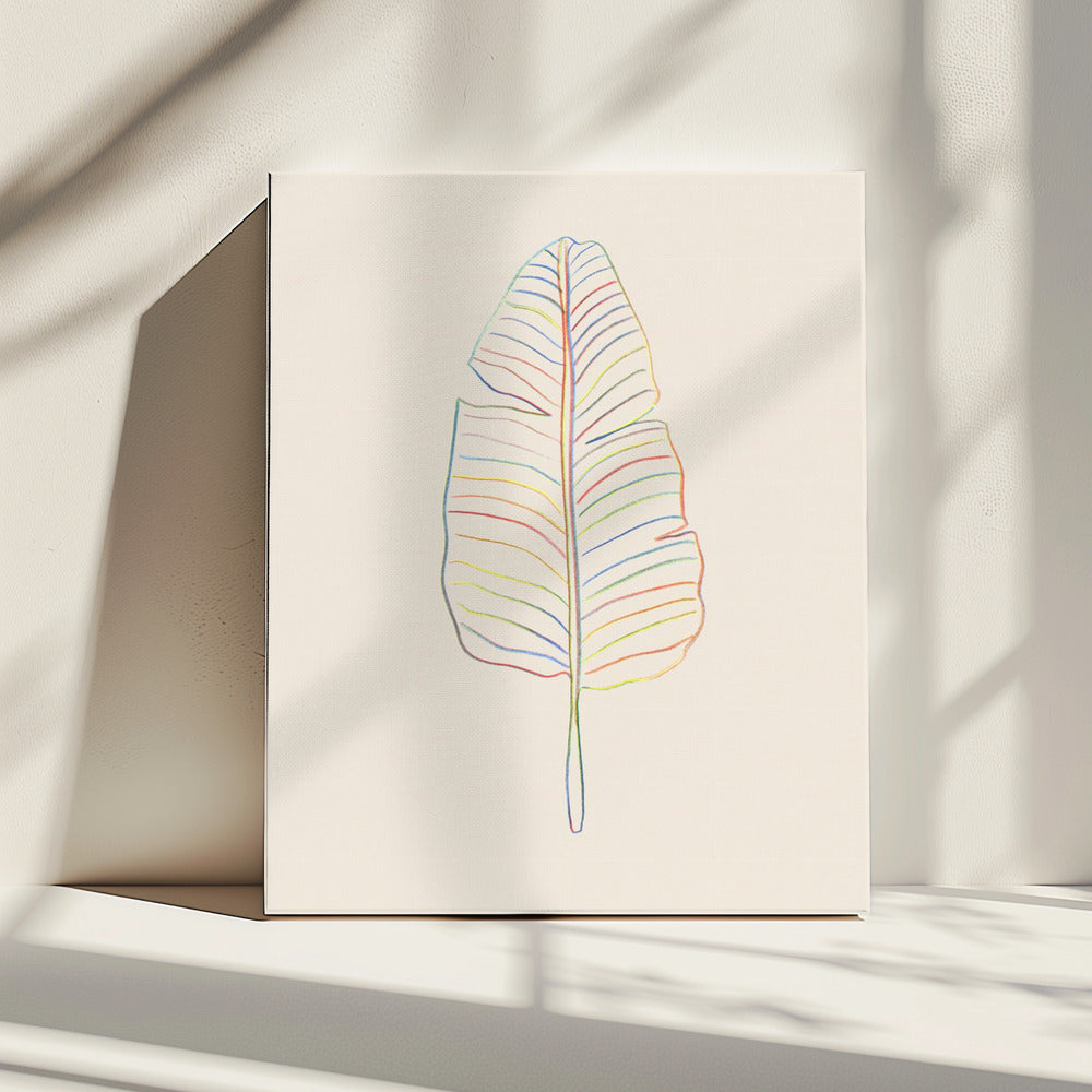 Banana Rainbow Leaf | Canvas