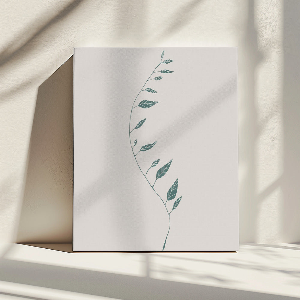 Wavy Branch Green | Canvas