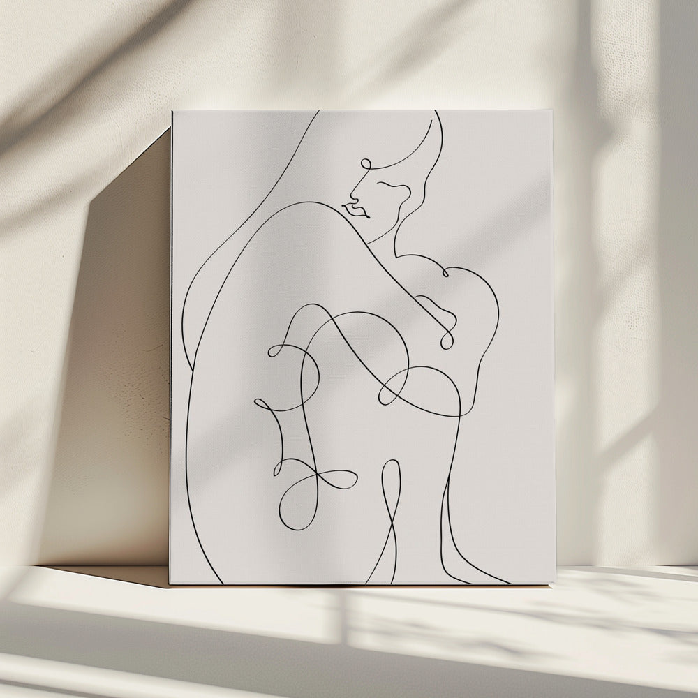 Woman Lines Black | Canvas