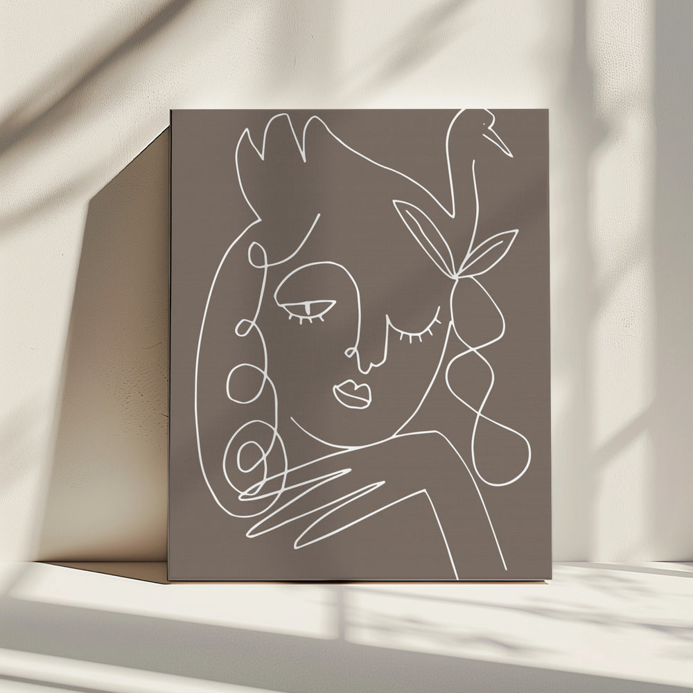The Swan Brown | Canvas