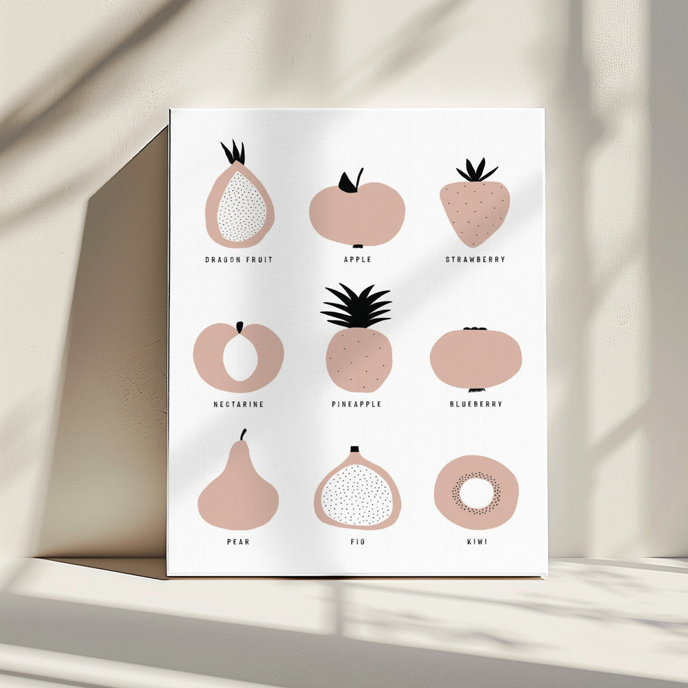 Minimalist Fruit Grid | Canvas