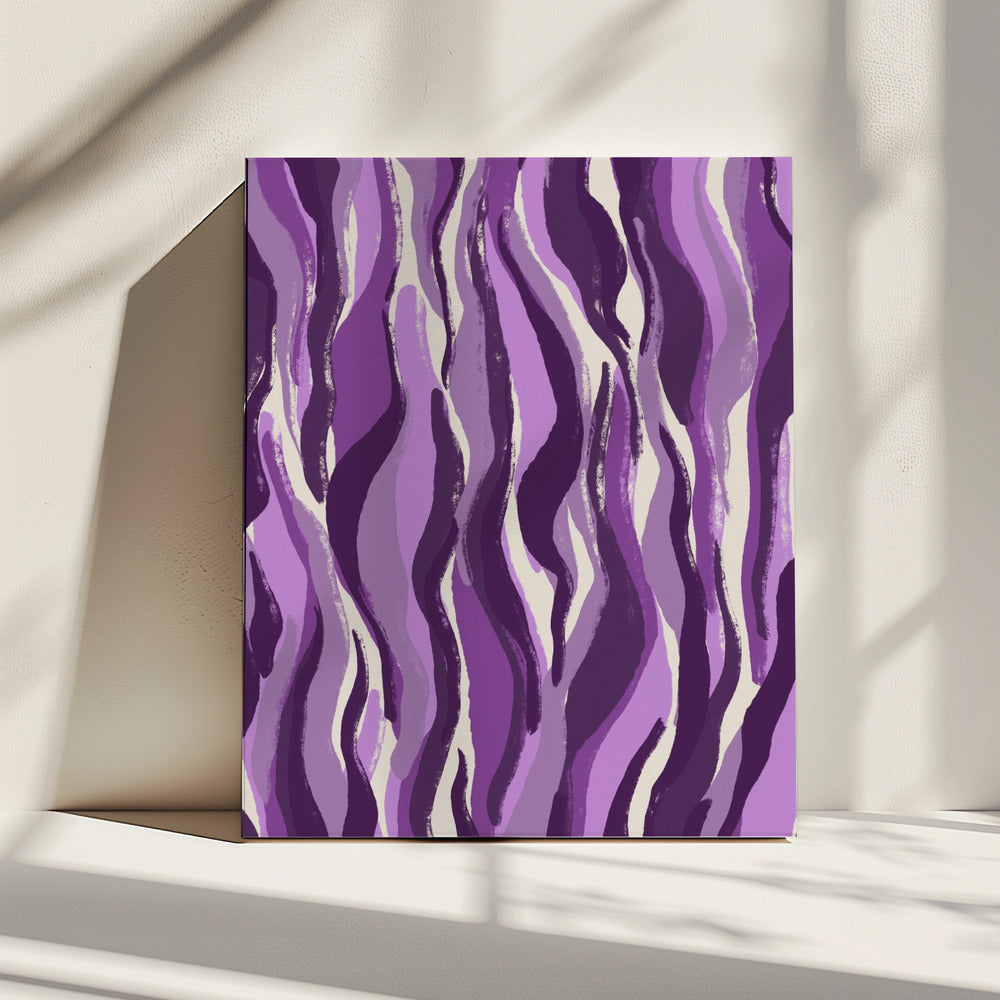 Purple Flame Waves | Canvas