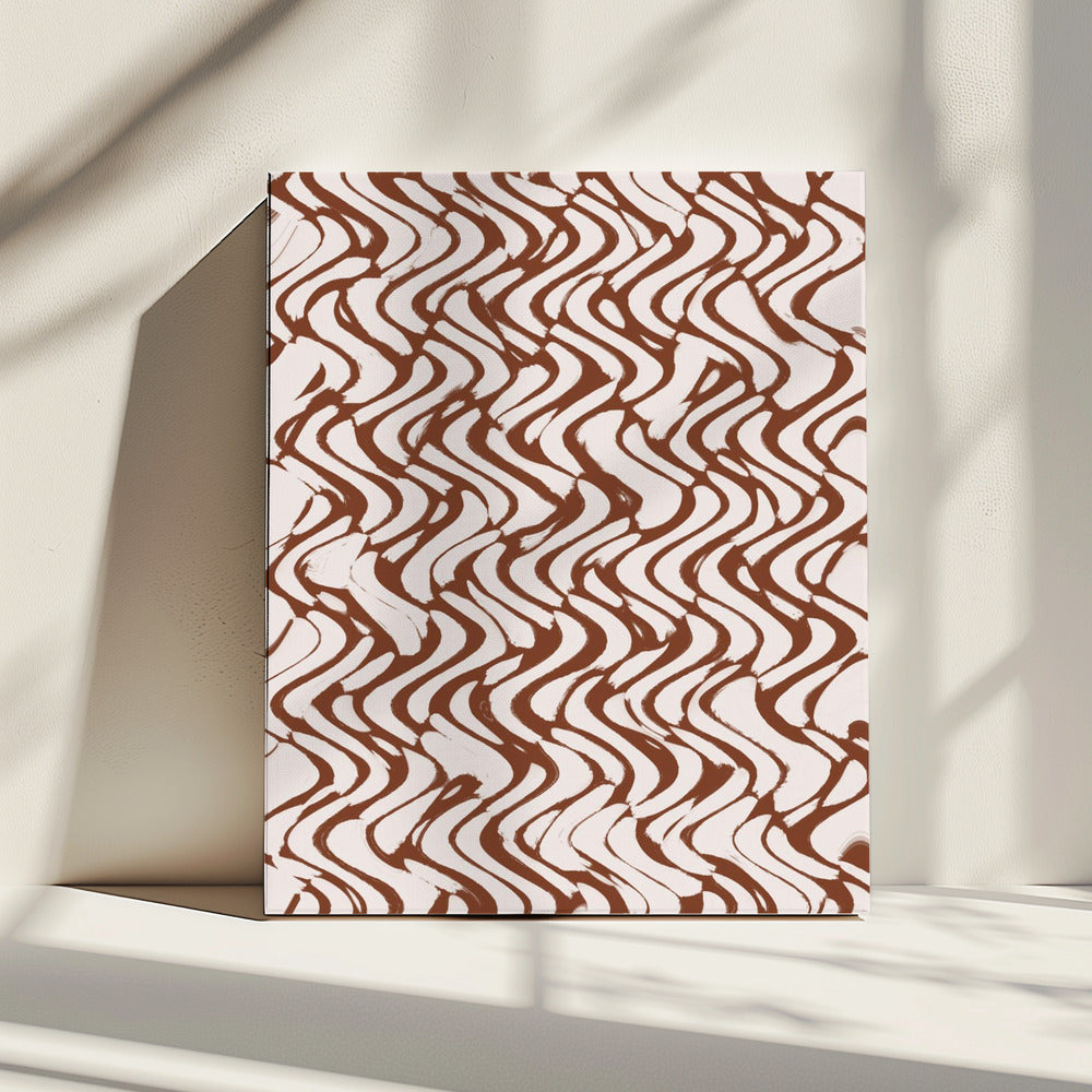 Wave of Mocha Lines | Canvas