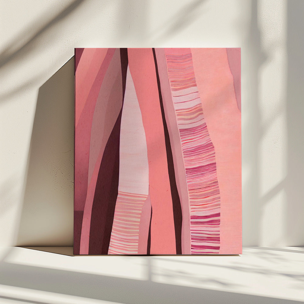 Rosy Strata Layers | Canvas