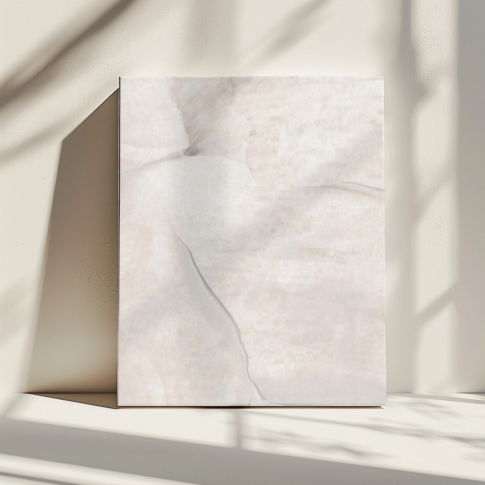Flowing Textures In White And Cream Tones | Canvas