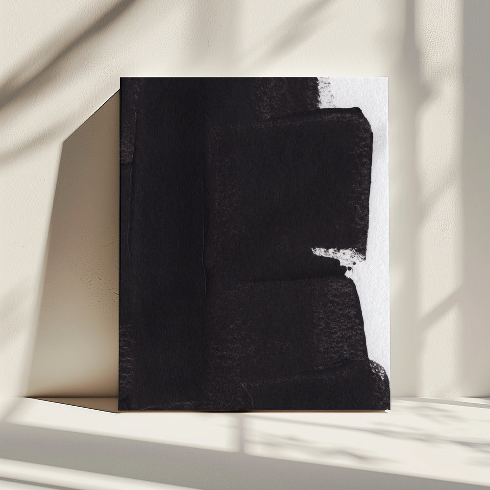 Textured Black Brushstrokes | Canvas