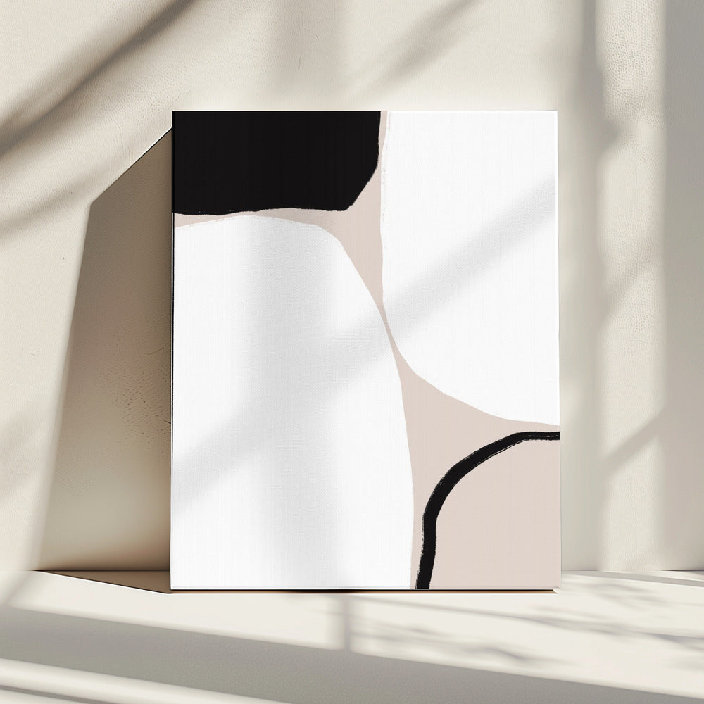 Black And Beige Geometric Shapes | Canvas