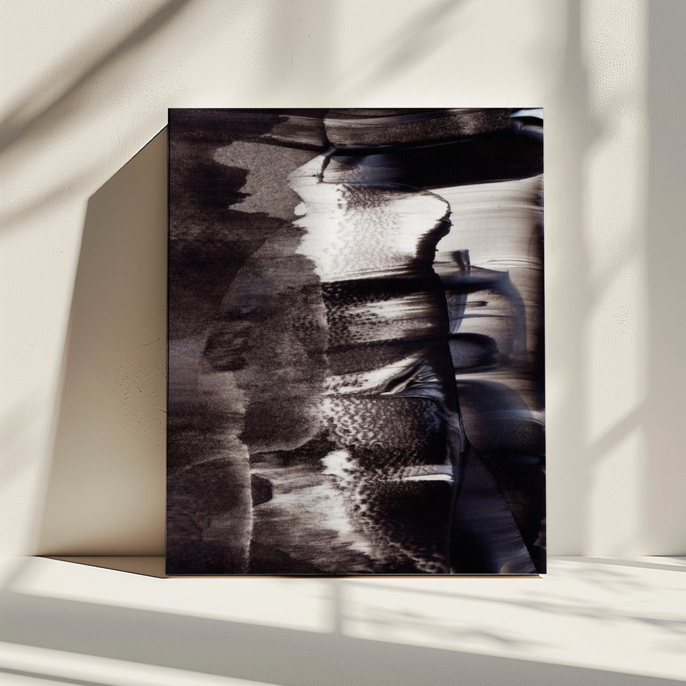 Monochrome Textures And Fluid Brushstrokes | Canvas