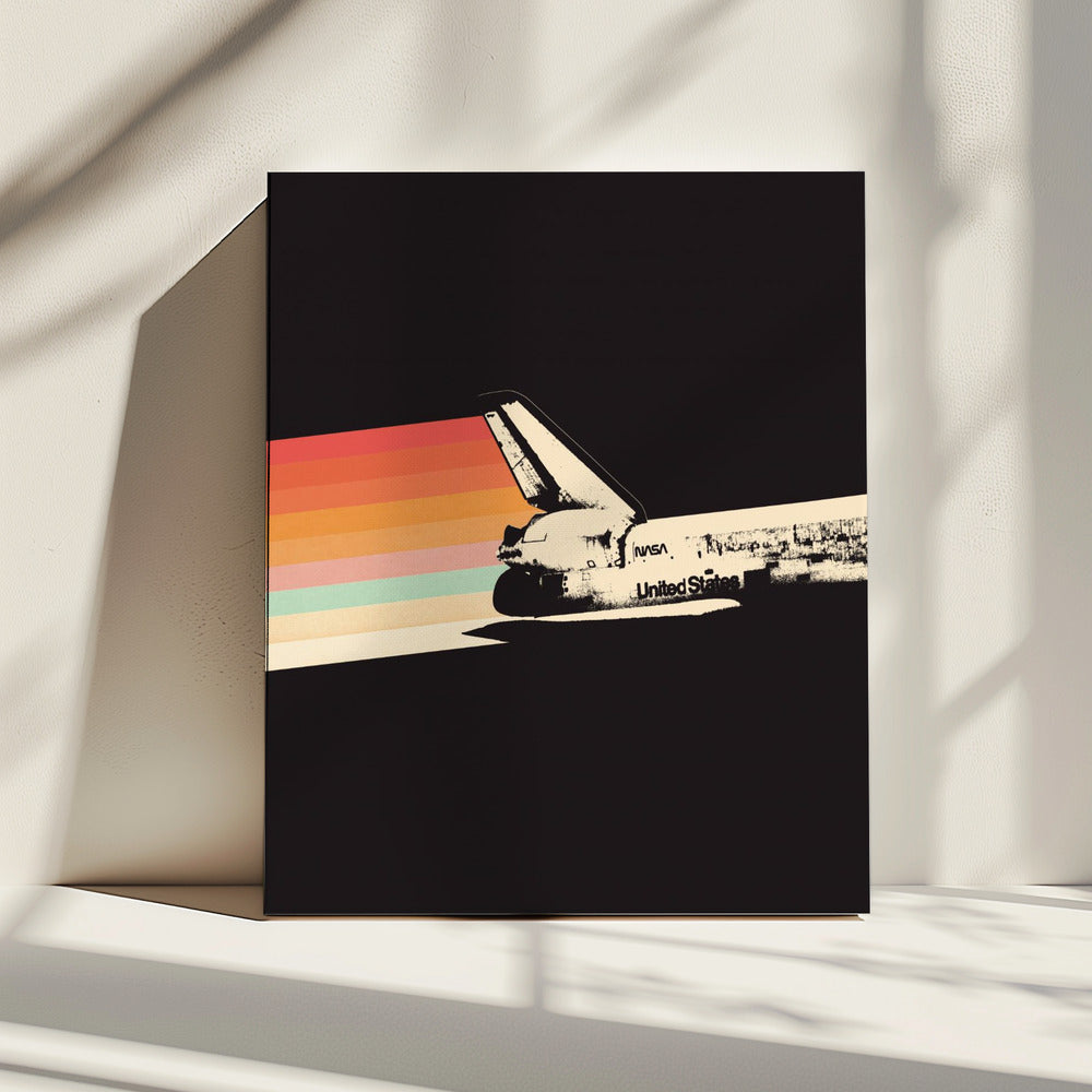 Space Ship Rainbow | Canvas