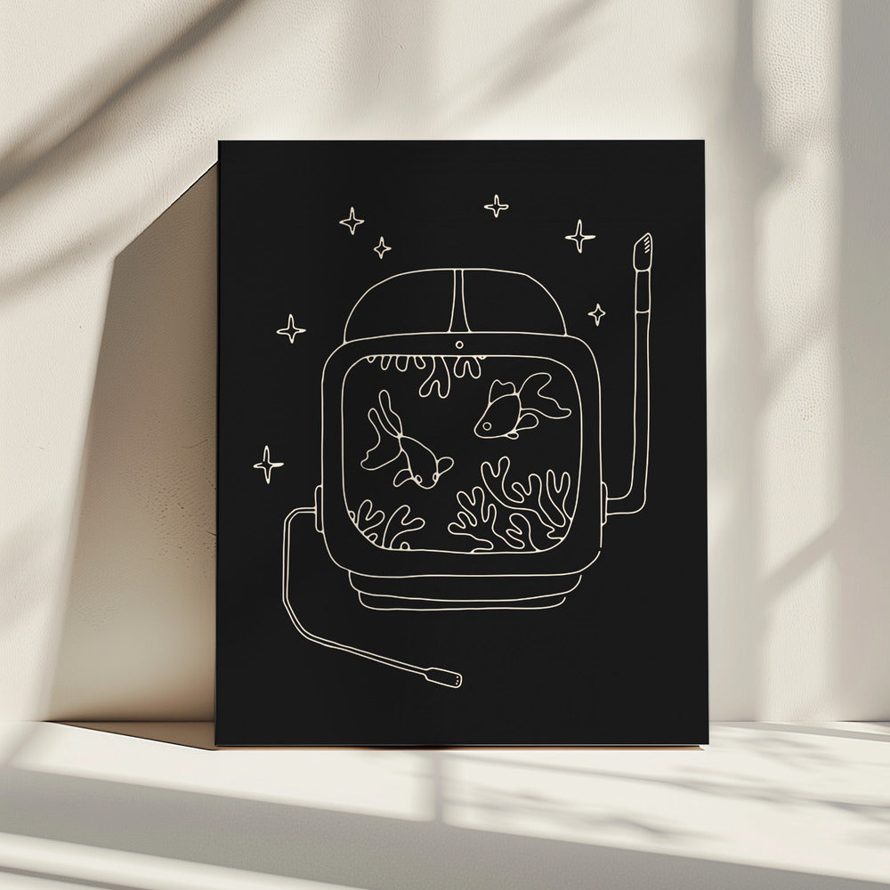 Astronaut and Fishes | Canvas