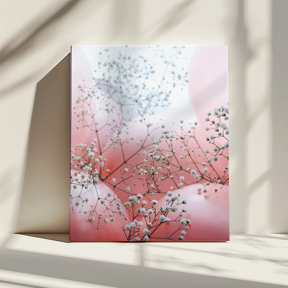 Delicate Blooms and Pink Balloons | Canvas