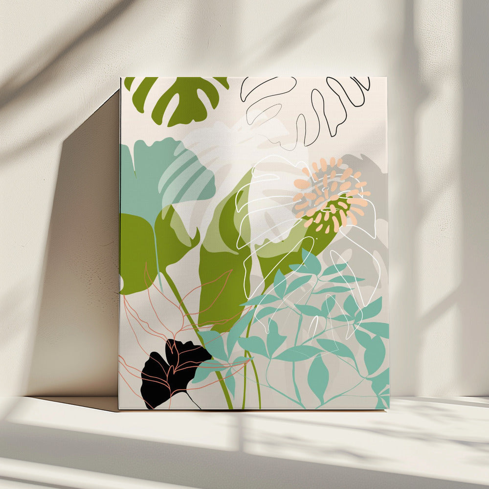 Leaves Line Boho3 Kopie | Canvas