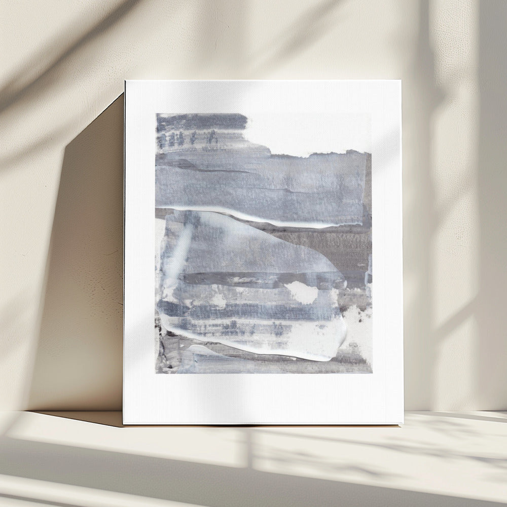 Gray and White Brushstrokes | Canvas