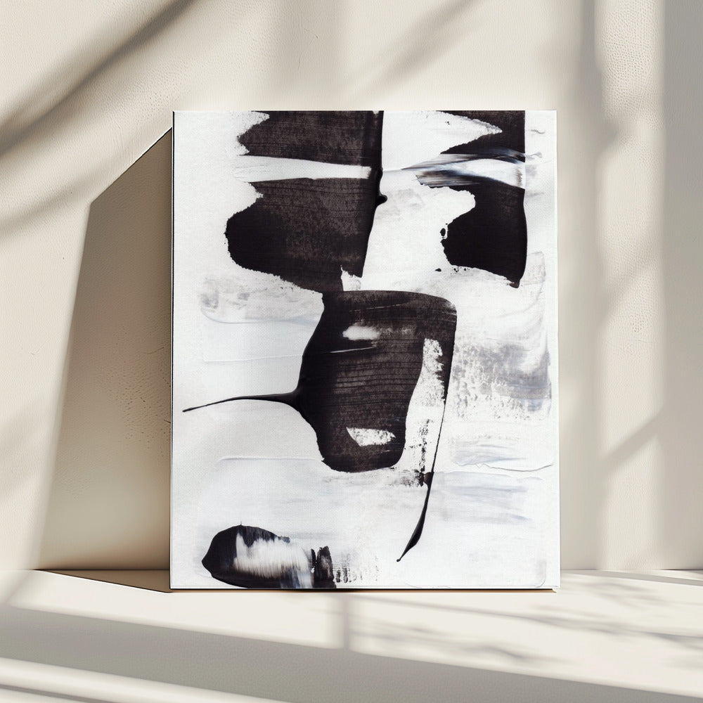 Expressive Monochrome Brushstrokes | Canvas