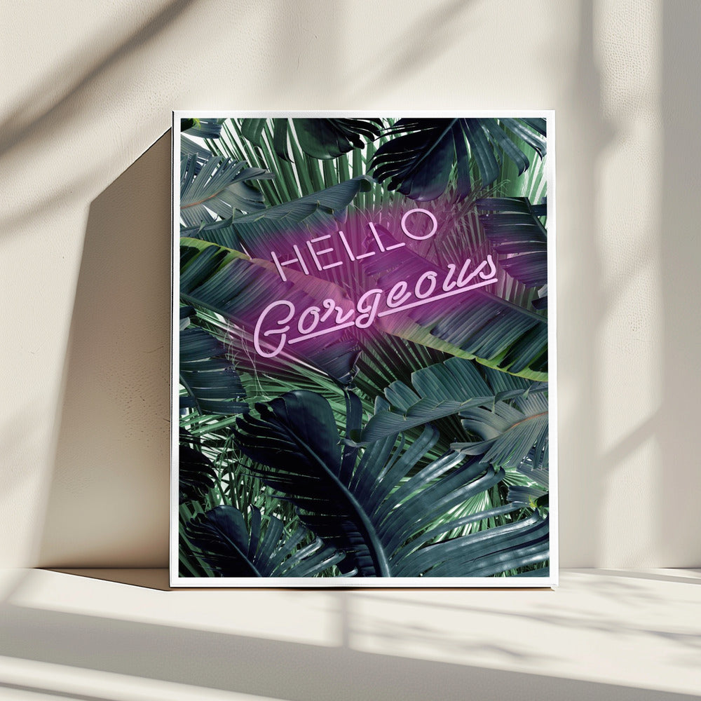 Neon Jungle Greeting | Canvas