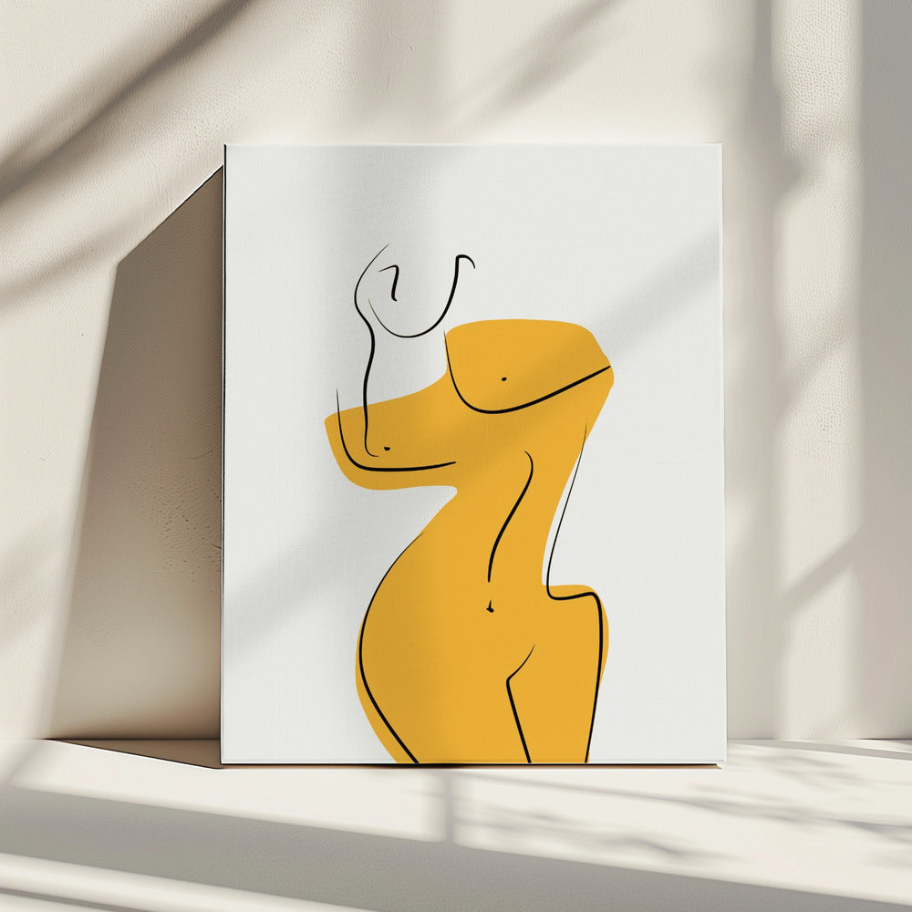 Elegant Female Nude Silhouette | Canvas