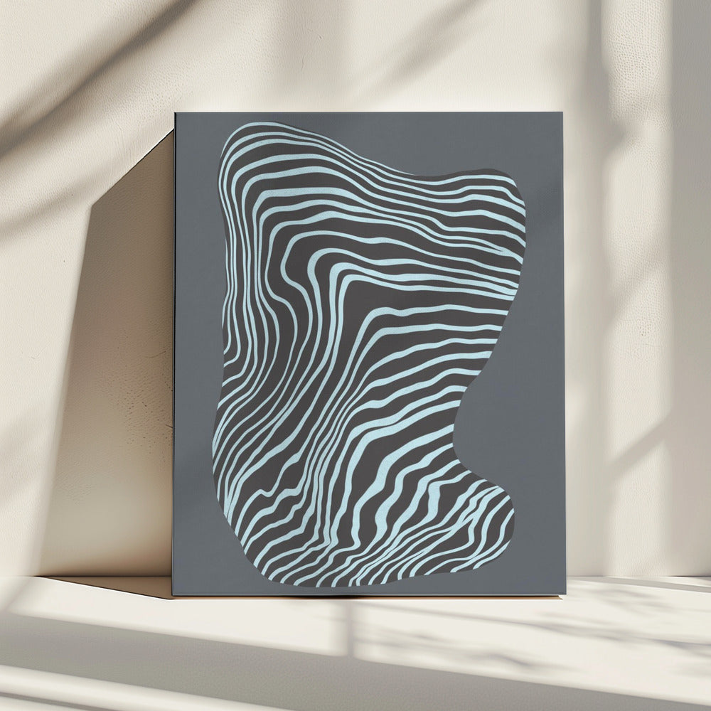 Line art confined in space-grey | Canvas