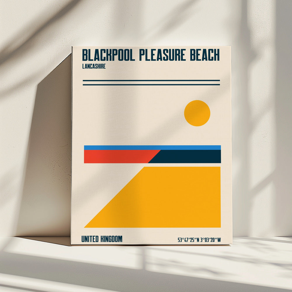 Blackpool Pleasure Beach Travel Poster | Canvas
