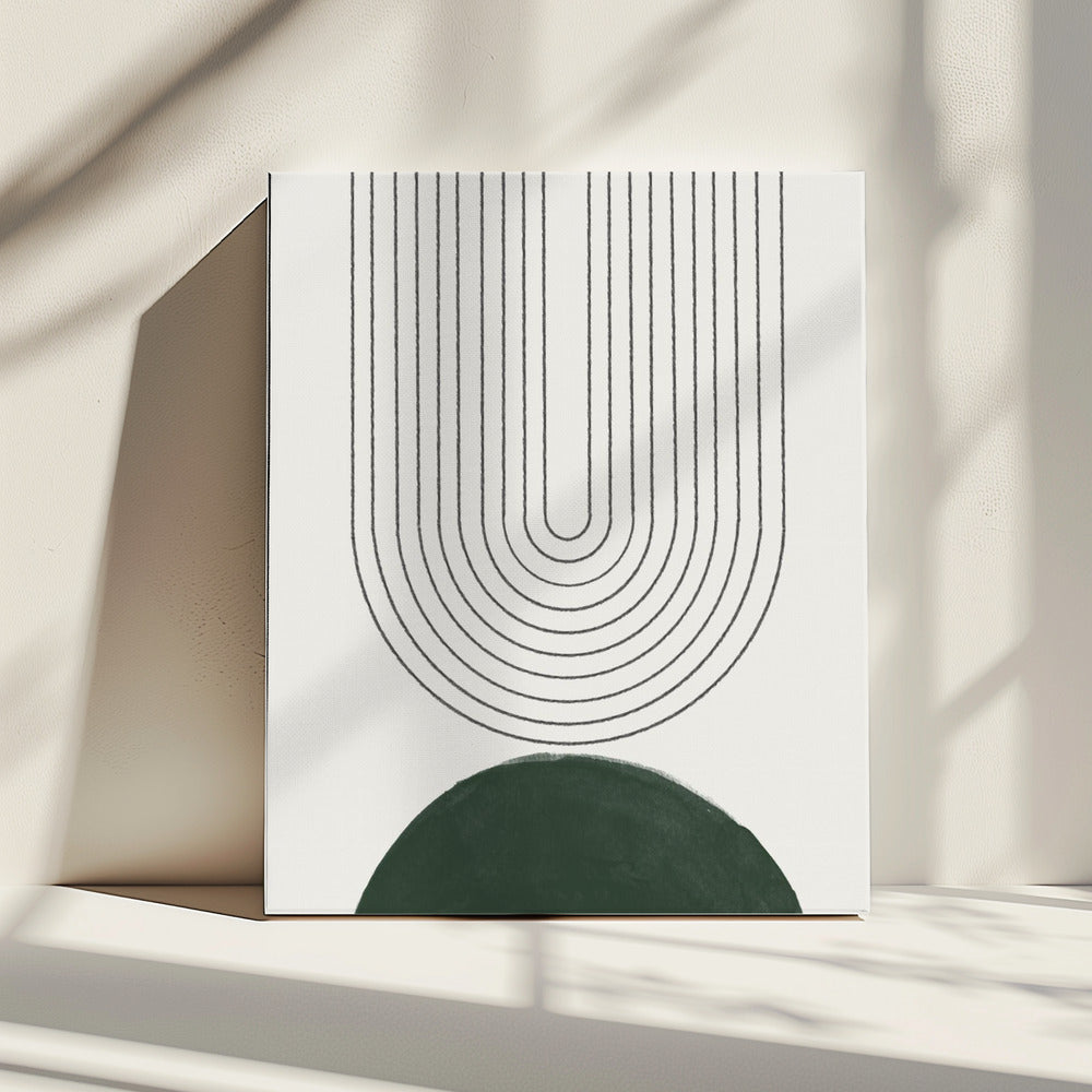 Green Mid Century Modern No.5 | Canvas