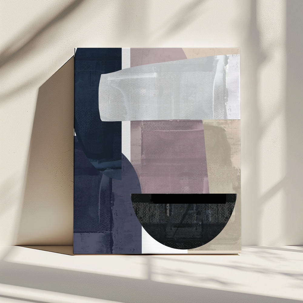 Navy Shapes No2 | Canvas