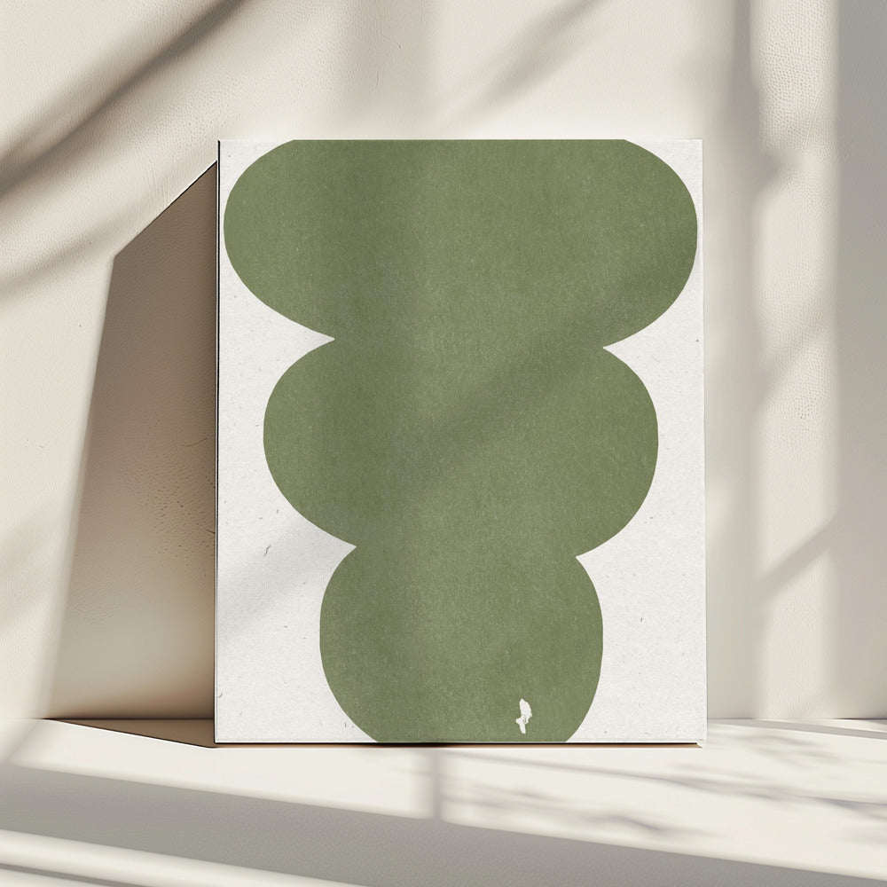 Greenery Simple Retro Shapes | Canvas