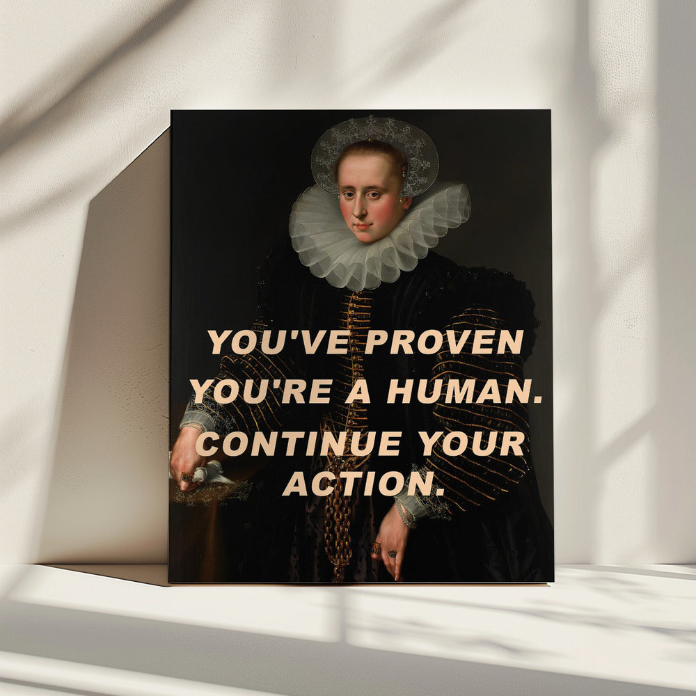 You've proven you're a human. Continue your action. | Canvas